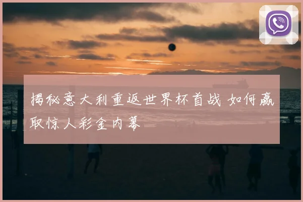 揭秘意大利重返世界杯首战 如何赢取惊人彩金内幕